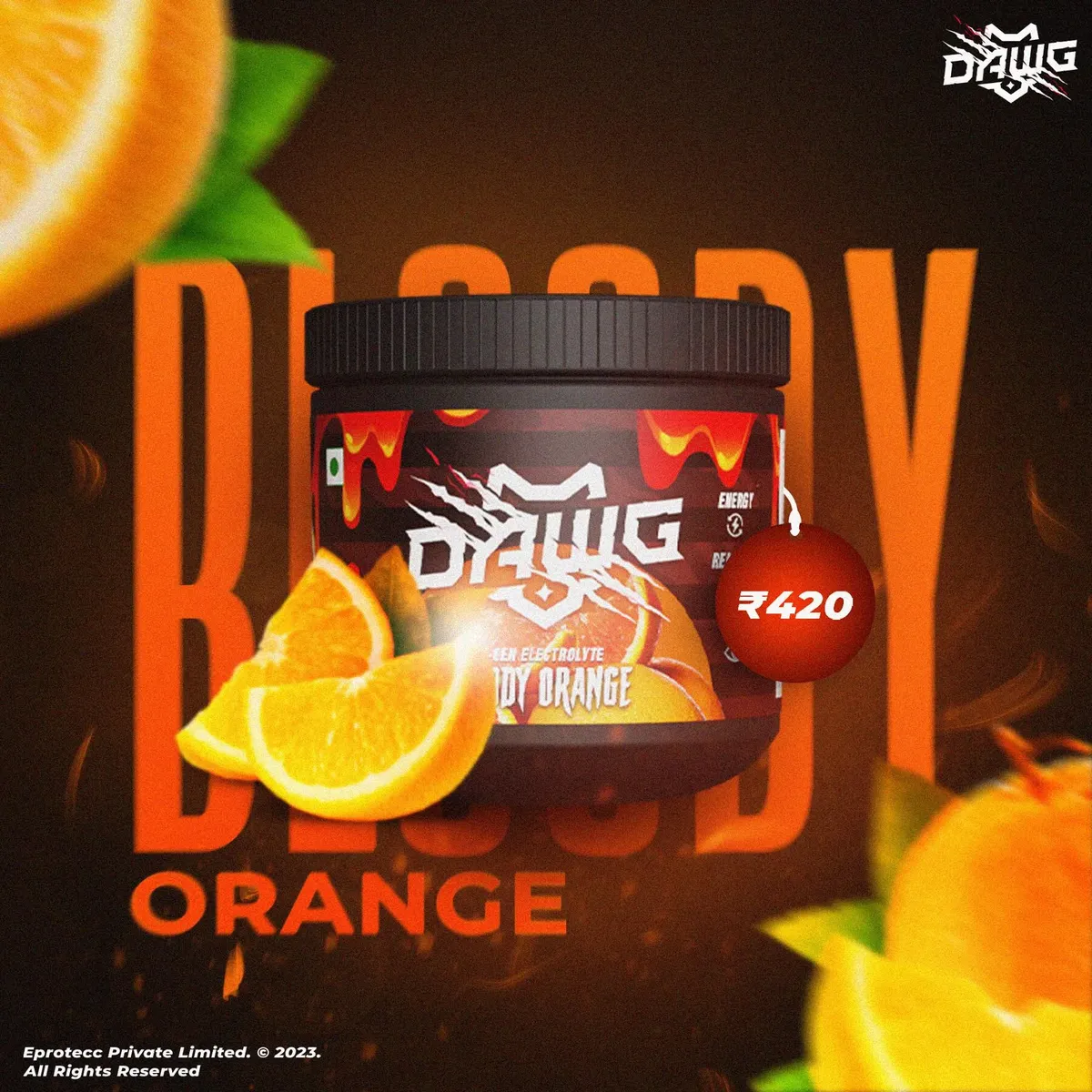 dawg energy drink bloody orange social media post