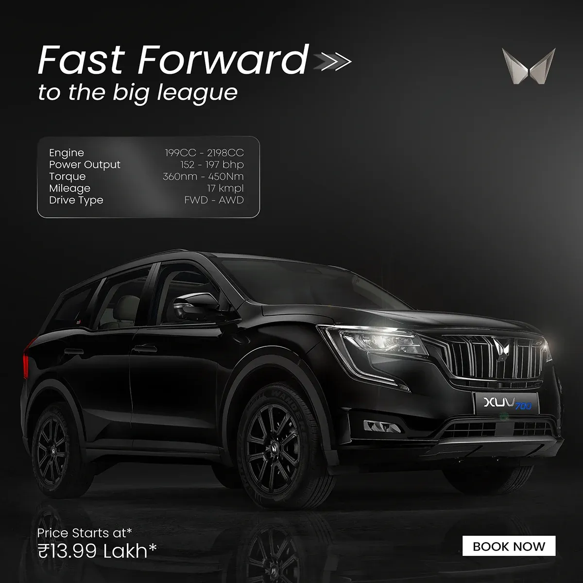 mahindra xuv700 automotive social media ad