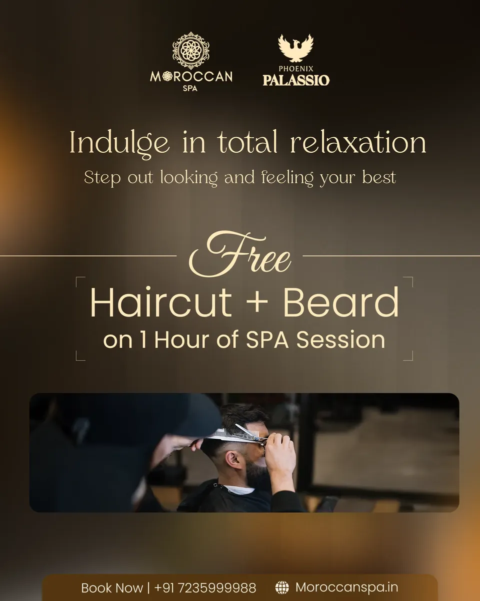 mens haircut offer promotional post