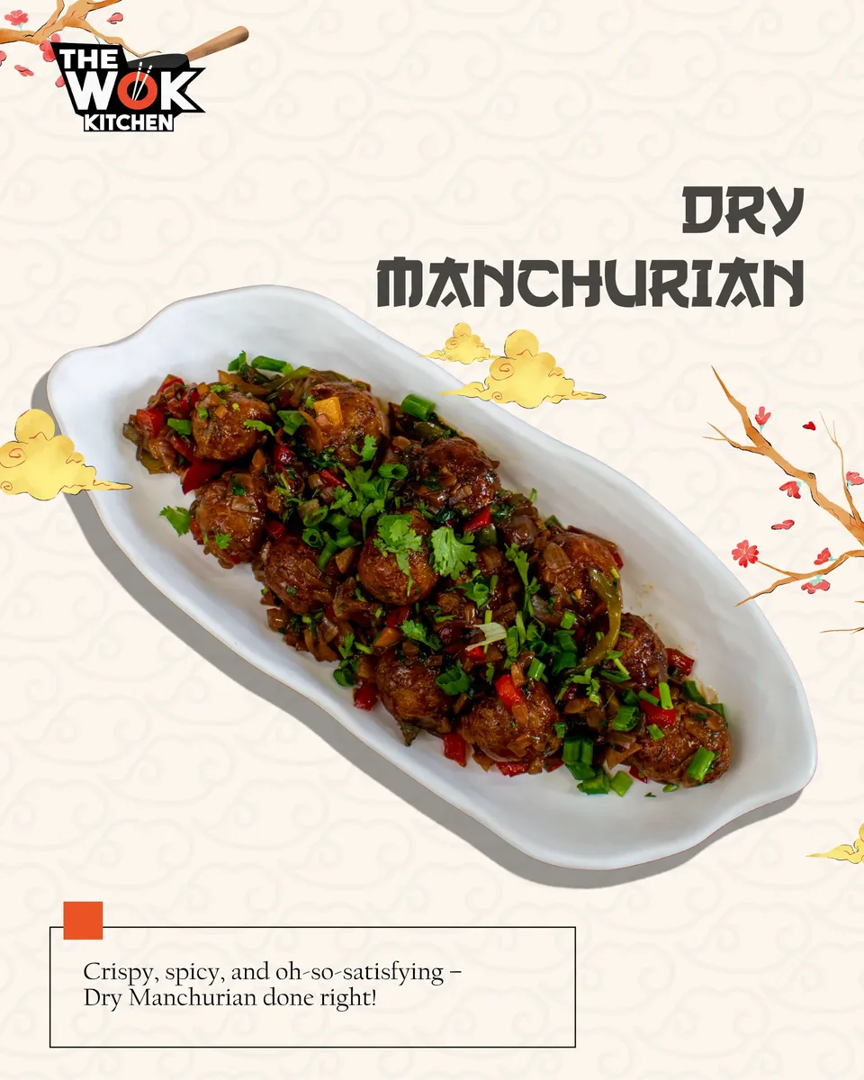 restaurant dry manchurian food promotional post