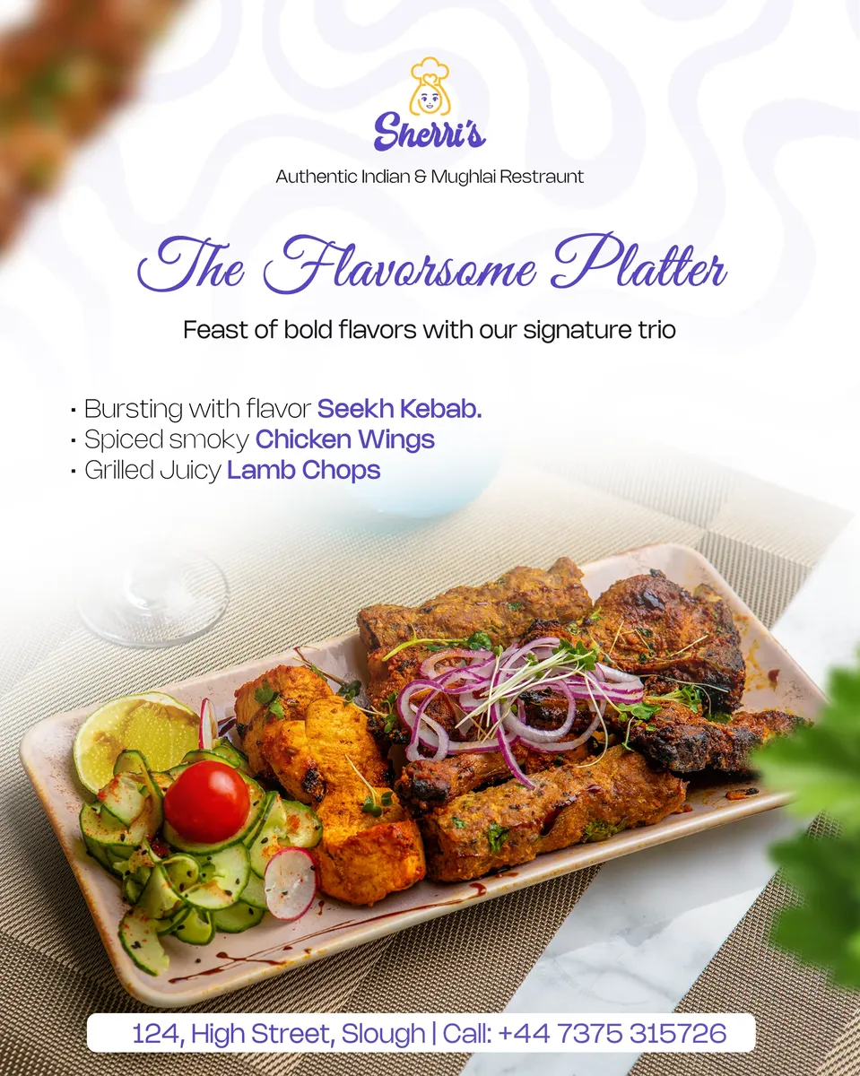 restaurant food platter promotional creative