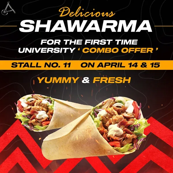 shawarma university combo food offer post